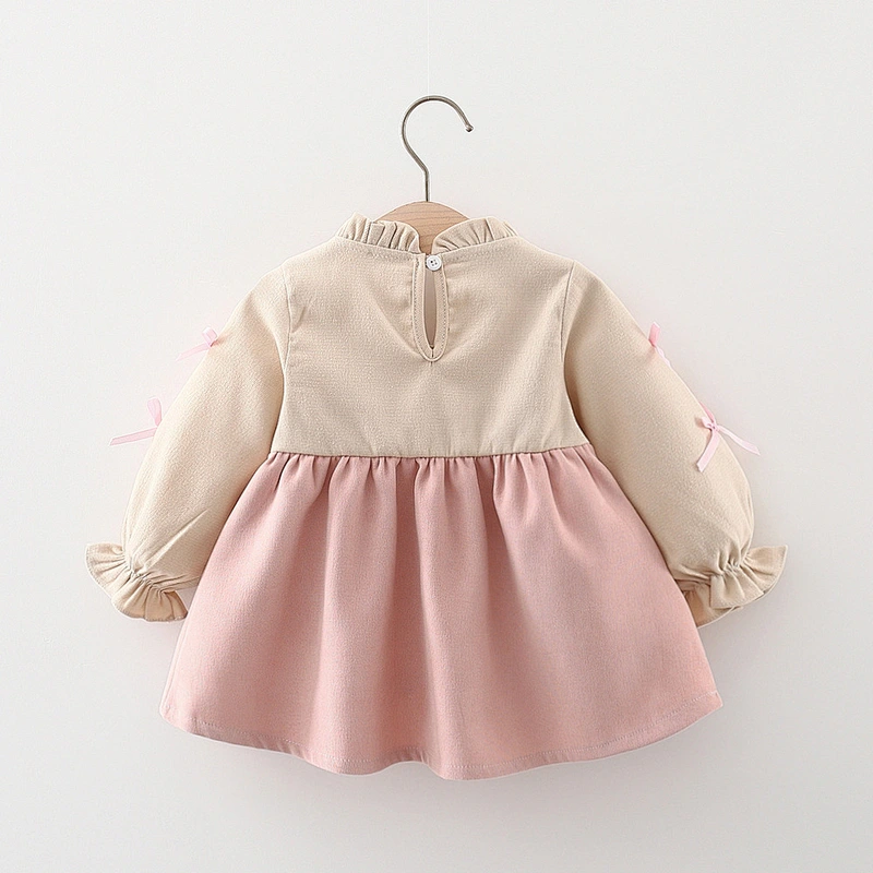 Long sleeve baby girls autumn dress girls kids dress for autumn 2022
