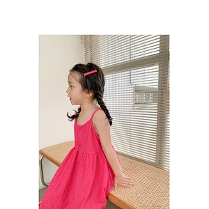 wholesale dresses kids solid color dress girl kids