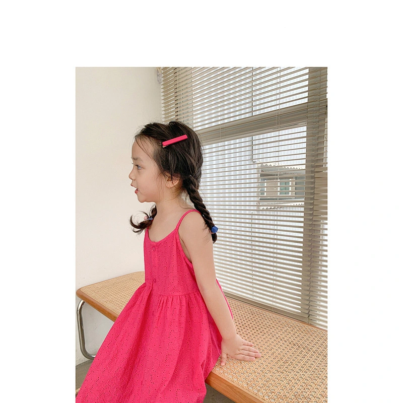 wholesale dresses kids solid color dress girl kids