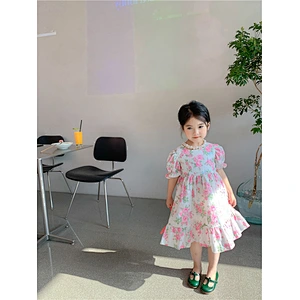 Summer Kid Girl  Clothing  Little Girl Dress New Style Lovely Printed Baby Girl Dress