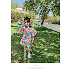Kids good flower girl dress for kids summer spring vintage dress for kids