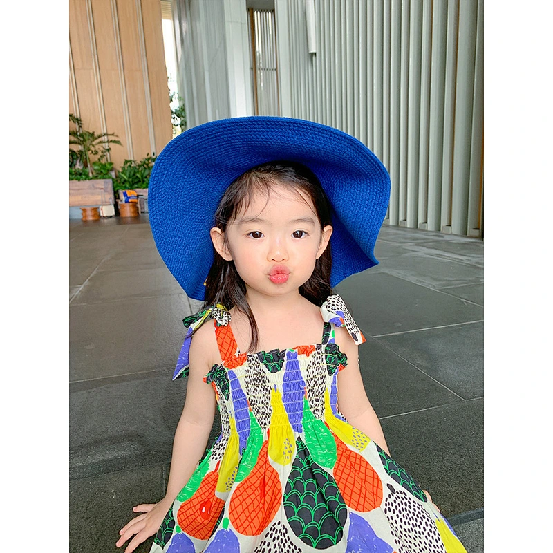 Big girl all over print kids flower dress wholesale kids sleeveless dress