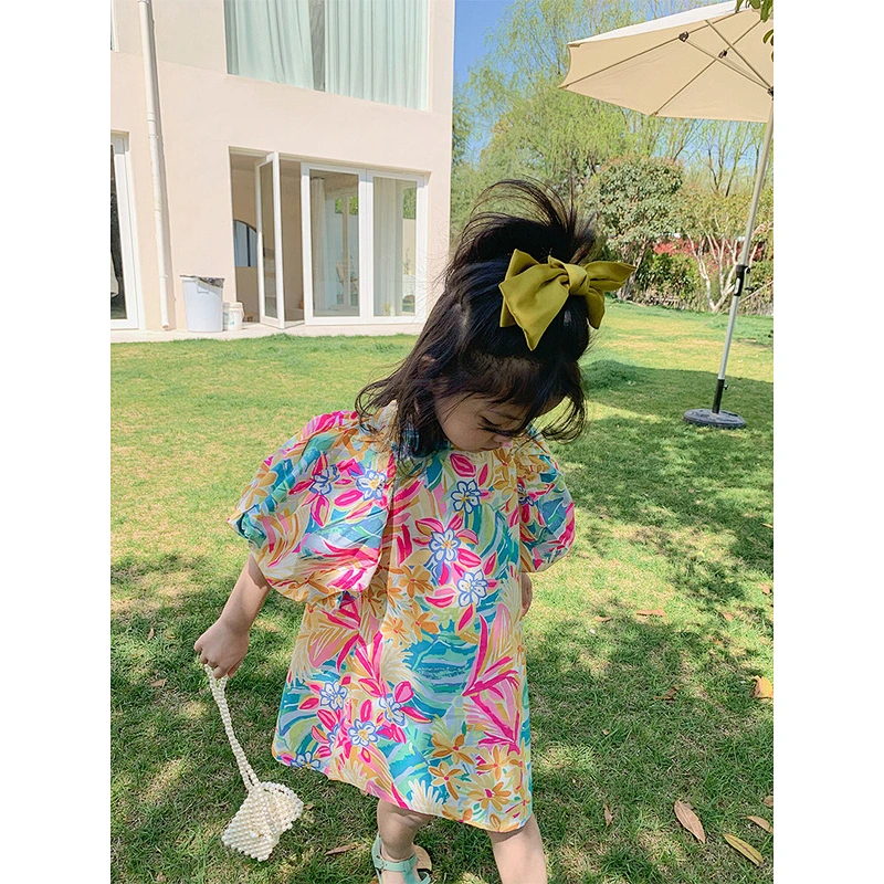 Kids good flower girl dress for kids summer spring vintage dress for kids