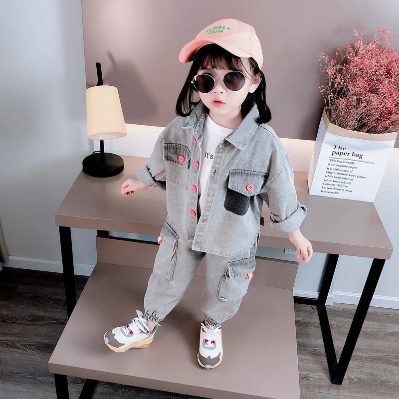 Denim Jacket + Girls Jeans Body Suit