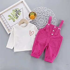 Children's Cotton Clothing Sets  autumn long sleeve overalls with cute Wing at back