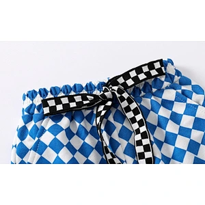 summer pants kids checkerboard style pants for boys kids