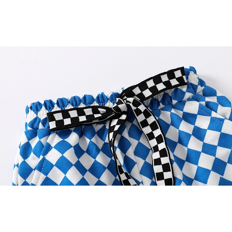 summer pants kids checkerboard style pants for boys kids