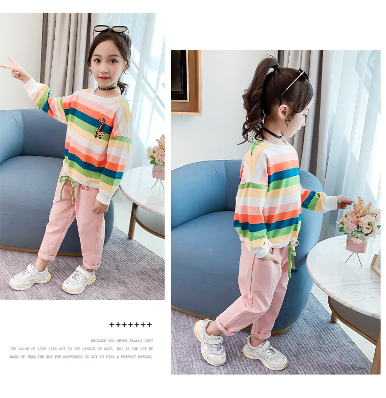 Kids Girls Autumn Long Sleeves Tops with pants