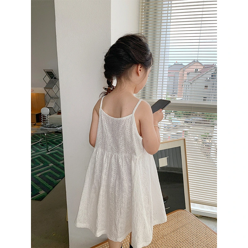 wholesale dresses kids solid color dress girl kids