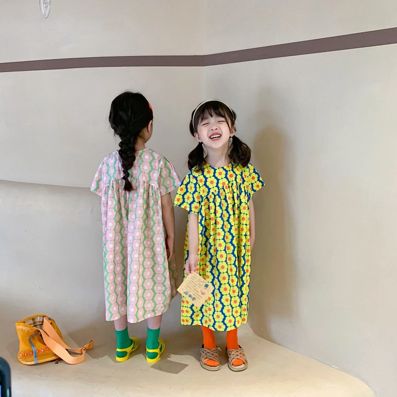 New Fashion dress for kids wholesale kids flower girl dresses