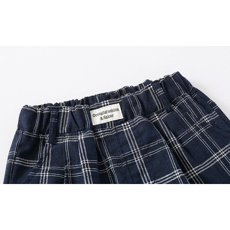 Fashion design checker kids pants boy kids pants for baby kids