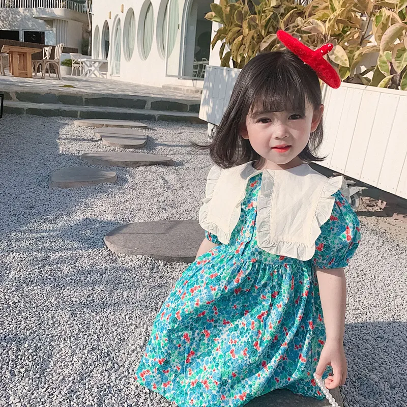 children's girls skirts frock design kid dress cotton wear baby dress kids