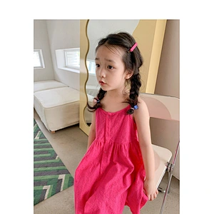 wholesale dresses kids solid color dress girl kids