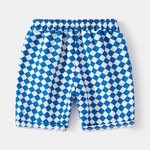 summer pants kids checkerboard style pants for boys kids
