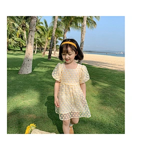 Summer sunflower dress kids boutique girl kids dress