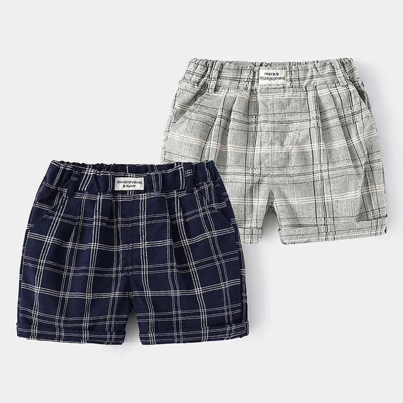 Fashion design checker kids pants boy kids pants for baby kids