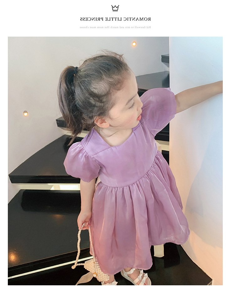 Purple color baby dress