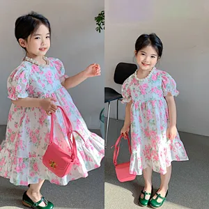Summer Kid Girl  Clothing  Little Girl Dress New Style Lovely Printed Baby Girl Dress