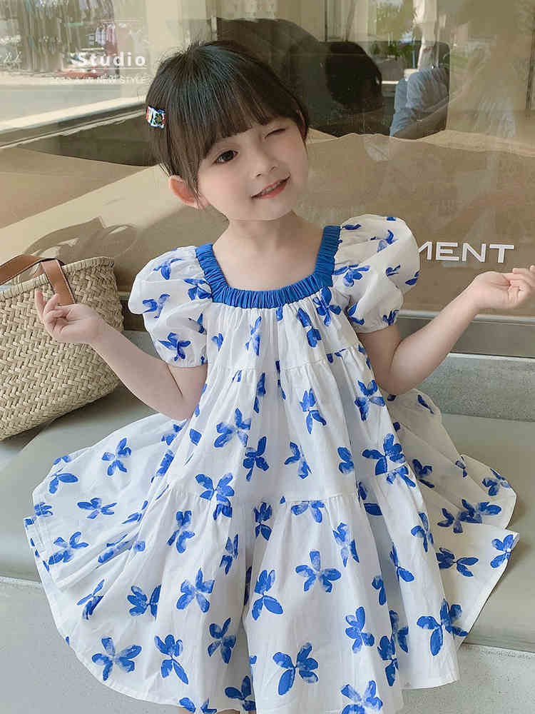kid floral cotton girls dresses summer