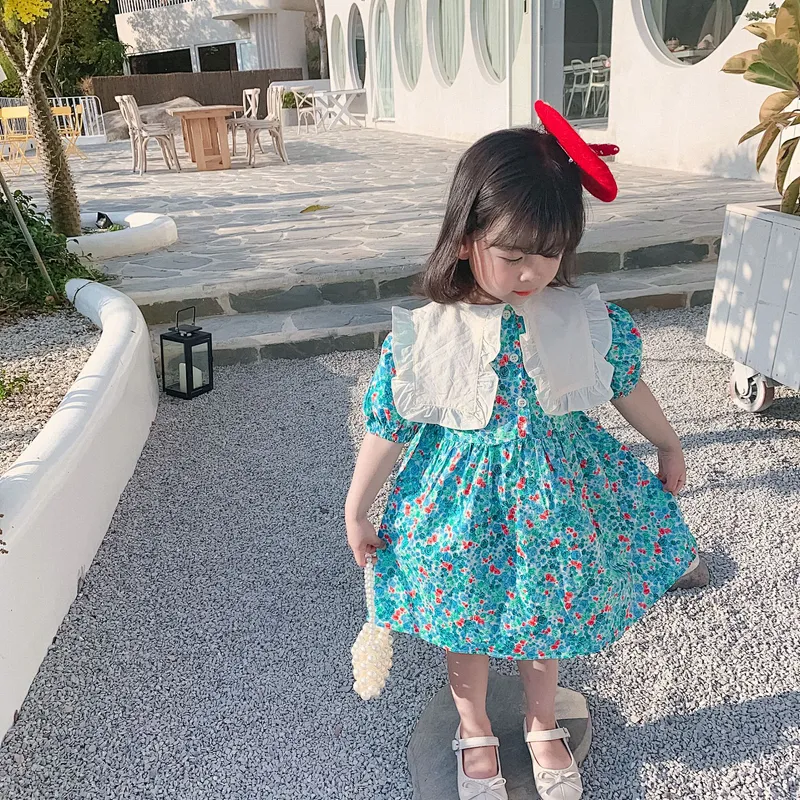 children's girls skirts frock design kid dress cotton wear baby dress kids