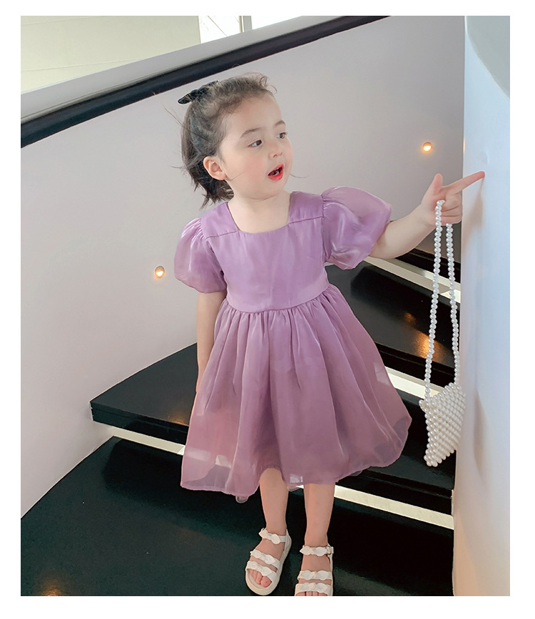 girls' round neck skirt