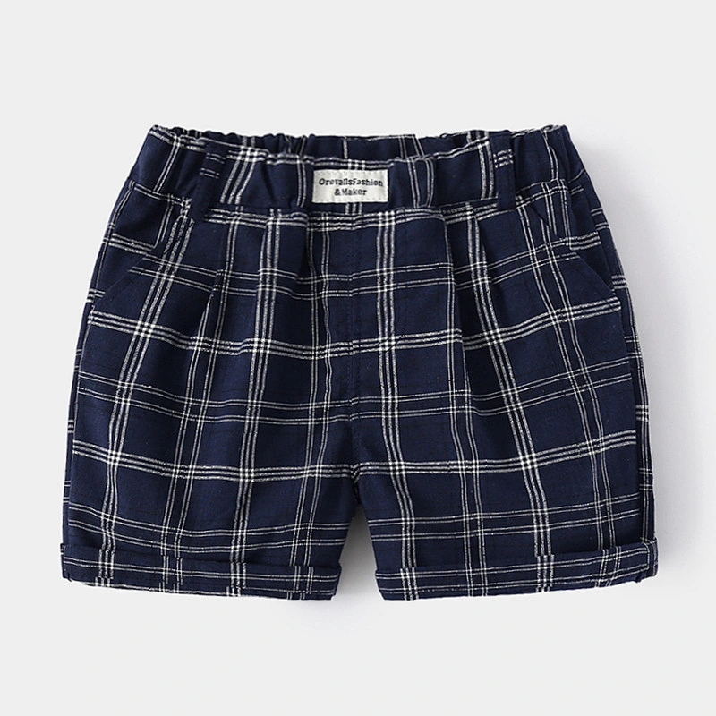 Fashion design checker kids pants boy kids pants for baby kids