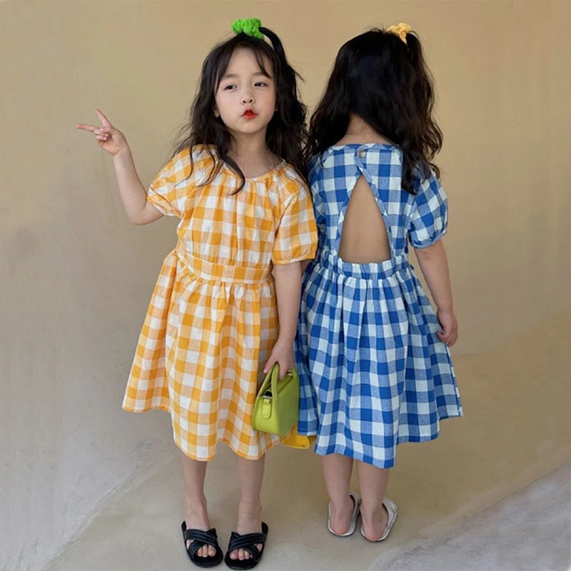 Children dress for girls kids clothes girls dresses yellow dresses for kids