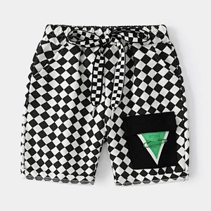 summer pants kids checkerboard style pants for boys kids