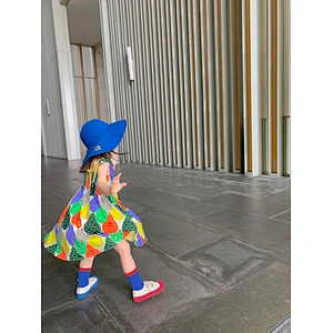 Big girl all over print kids flower dress wholesale kids sleeveless dress