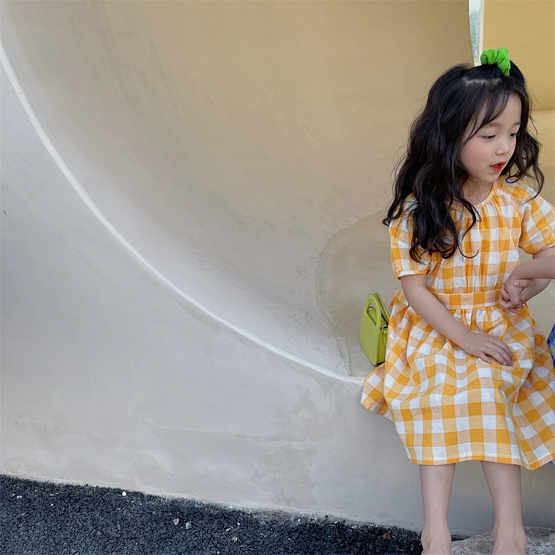 Children dress for girls kids clothes girls dresses yellow dresses for kids