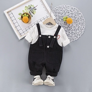 Children's Cotton Clothing Sets  autumn long sleeve overalls with cute Wing at back