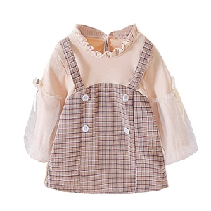 Casual autumn girl dresses autumn long dress