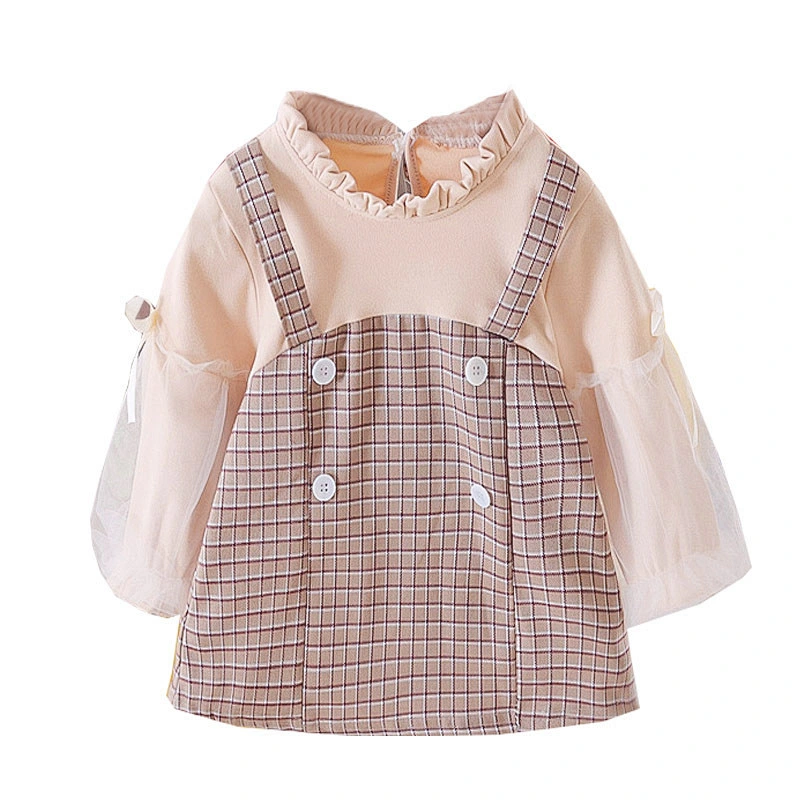 Casual autumn girl dresses autumn long dress