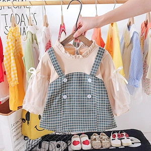 Casual autumn girl dresses autumn long dress
