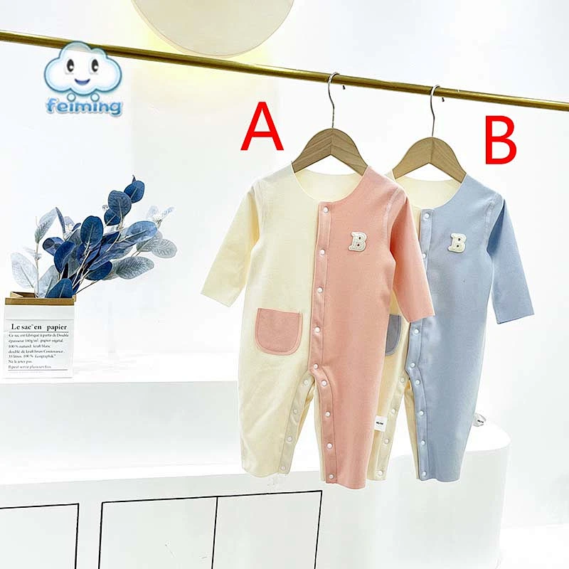 plain romper baby long sleeves baby rompers set