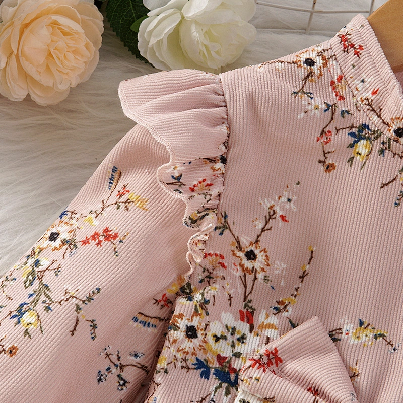 girl child dress cotton girl dress floral casual dresses for teen girls