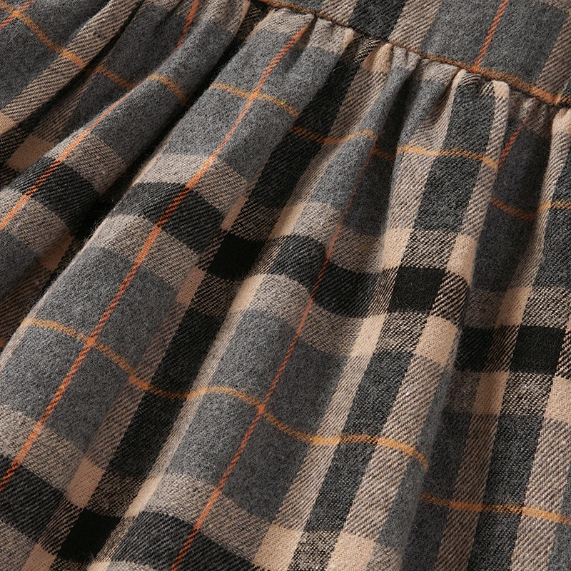 christmas clothes girl plaid dress for net girls long china dress for girls
