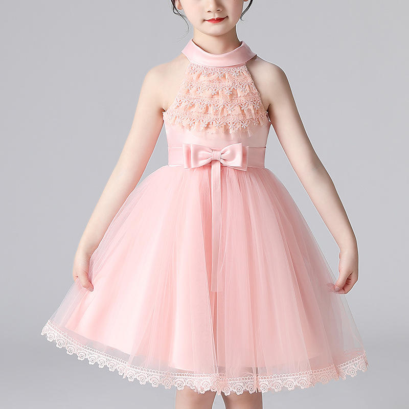 African Pretty Pink Kids Girl Princess Dresses