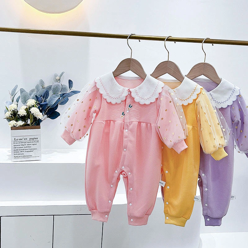 korean style knit romper baby plain romper
