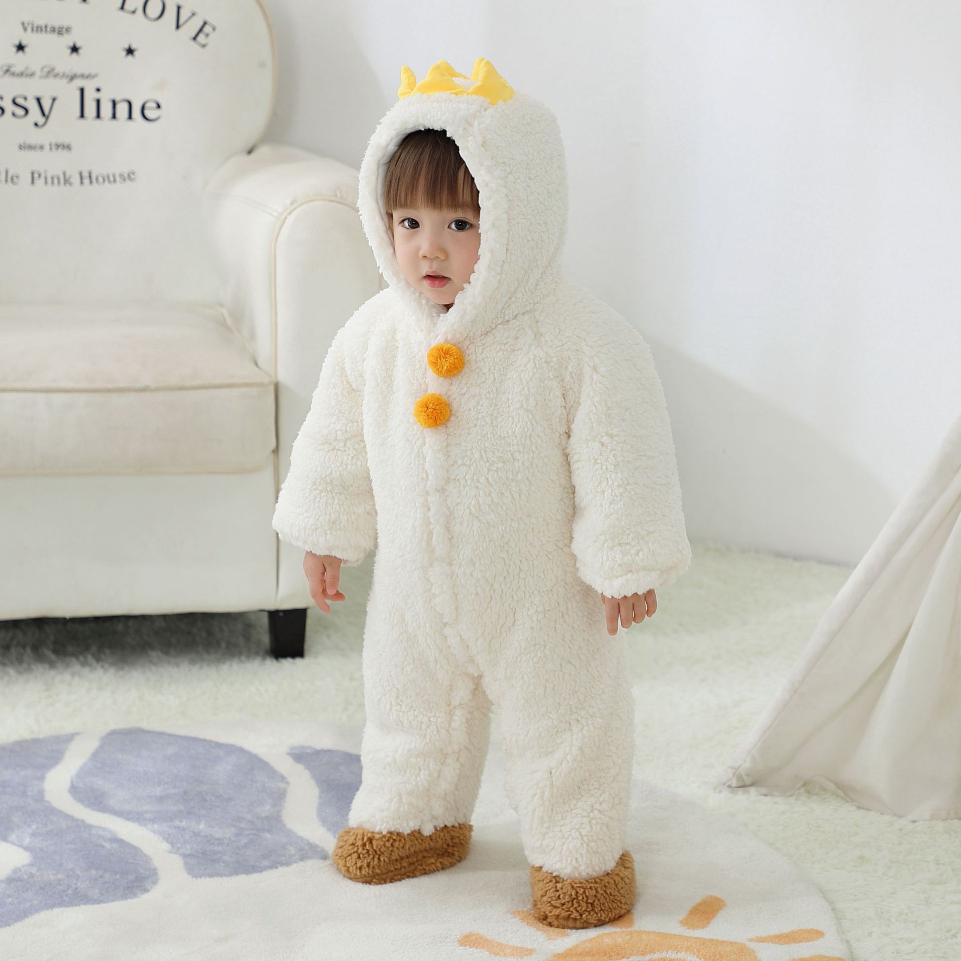 Cute new baby warm rompers baby winter clothes rompers newborn winter rompers winter infant romper infant winter romper