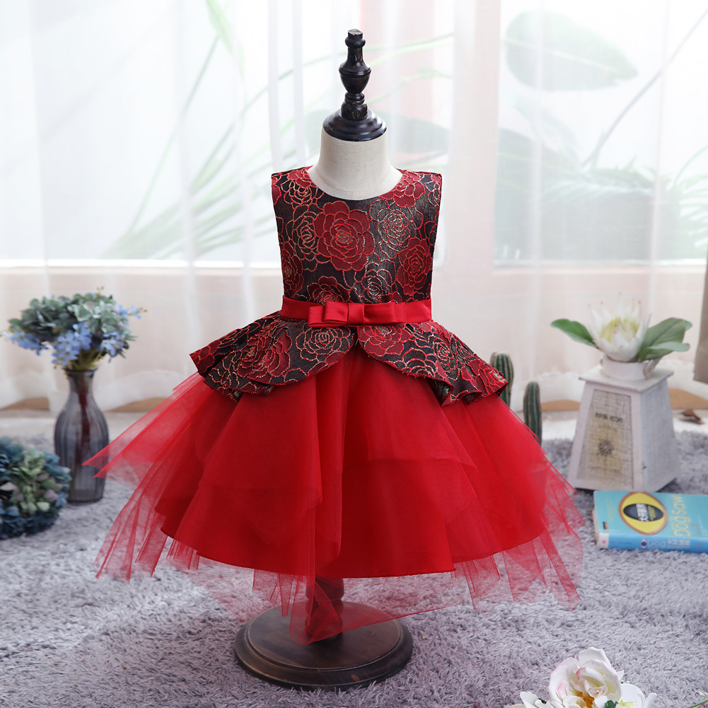 kids black party dress