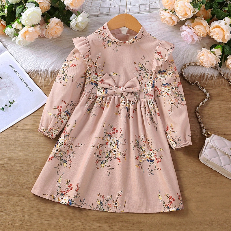 girl child dress cotton girl dress floral casual dresses for teen girls