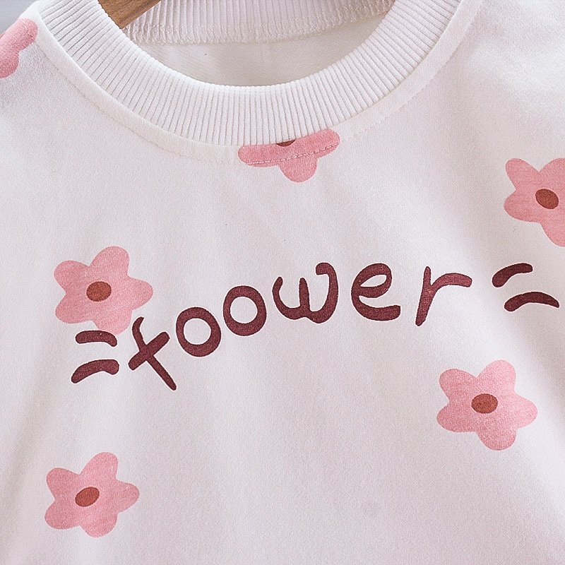 baby girl print clothes set