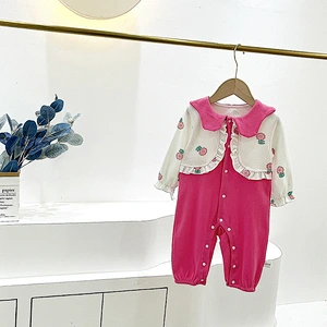 Fall born baby girl romper