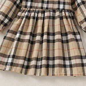 autumn winter dress clothes for children girls plaid dress for girls