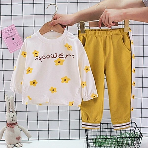 baby girl print clothes set