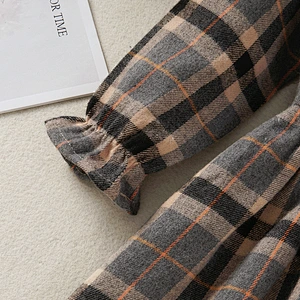 christmas clothes girl plaid dress for net girls long china dress for girls
