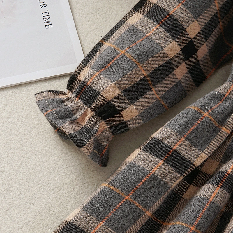 christmas clothes girl plaid dress for net girls long china dress for girls