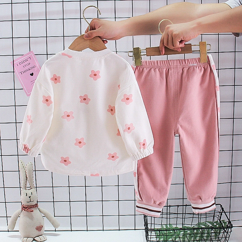 baby girl print clothes set