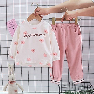 baby girl print clothes set